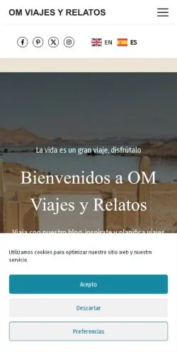 Anteprima del sito OM Viajes y Relatos, media di Spagna per articoli sponsorizzati