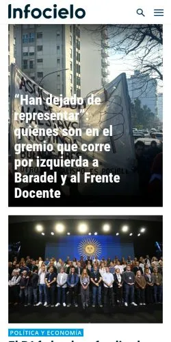 Preview of the Infocielo website, a media outlet in Spain for sponsored articles