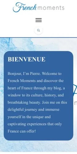스폰서 기사용 미국 매체 French Moments 사이트 미리보기