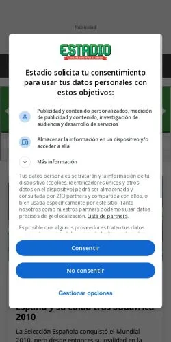 Anteprima del sito Estadio Deportes, media di Messico per articoli sponsorizzati