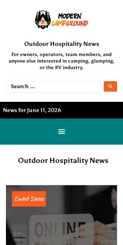 Preview of the Modern Campground website, a media outlet in United States for sponsored articles