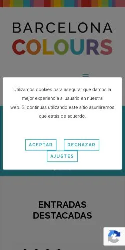 スポンサード記事向けのスペインメディア、Barcelona Coloursのサイトプレビュー