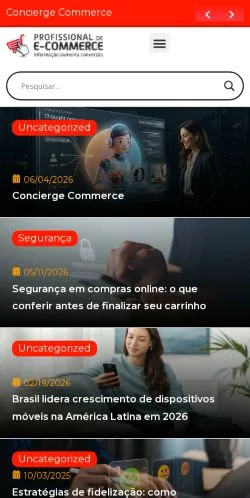 Anteprima del sito Profissional de E-commerce, media di Brasile per articoli sponsorizzati