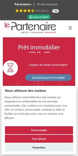 Anteprima del sito Le Partenaire, media di Francia per articoli sponsorizzati