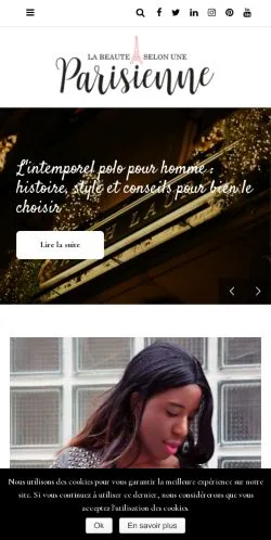 Anteprima del sito La Beauté Selon Une Parisienne, media di Francia per articoli sponsorizzati