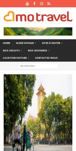 Anteprima del sito Amo Travel, media di Francia per articoli sponsorizzati