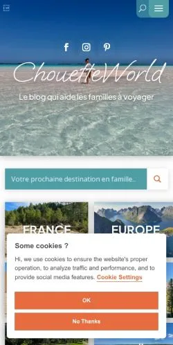 Aperçu du site Chouette World, média de France pour articles sponsorisés