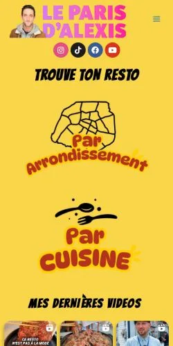 Vista previa del sitio Le Paris D'Alexis, medio de Francia para artículos patrocinados