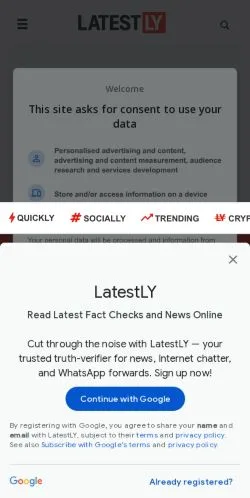 Preview of the LatestLY website, a media outlet in United States for sponsored articles