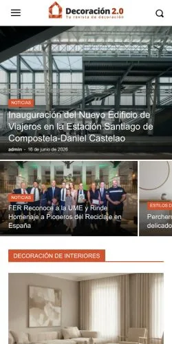 Voorbeeld van de site Revista de Decoración, medium uit Spanje voor gesponsorde artikelen