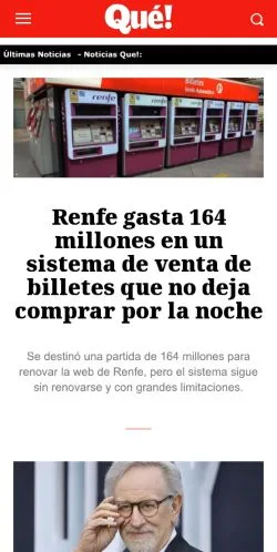 Vorschau der Website Diario Que!, Medium aus Spanien für gesponserte Artikel