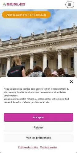 Vista previa del sitio Bordeaux Visite, medio de Francia para artículos patrocinados