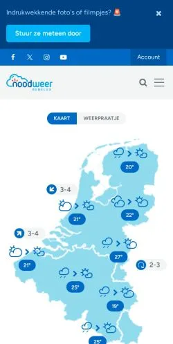 Anteprima del sito NoodweerBenelux, media di Belgio per articoli sponsorizzati