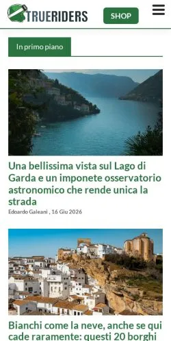 Anteprima del sito TrueRiders, media di Italia per articoli sponsorizzati