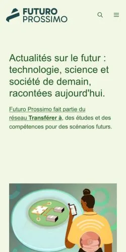 스폰서 기사용 이탈리아 매체 Futur Proche 사이트 미리보기