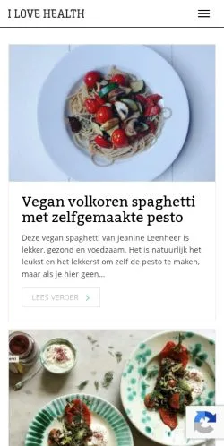 Anteprima del sito I Love Health, media di Paesi Bassi per articoli sponsorizzati