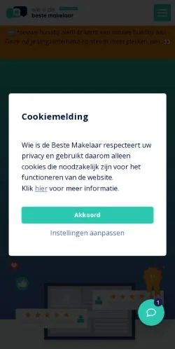 Anteprima del sito Wie Is De Beste Makelaar, media di Paesi Bassi per articoli sponsorizzati