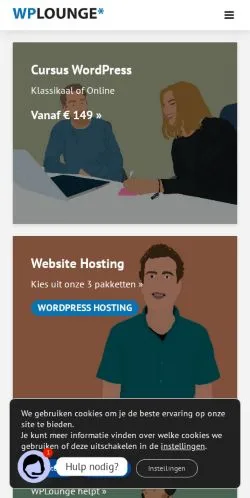 スポンサード記事向けのオランダメディア、WPLoungeのサイトプレビュー