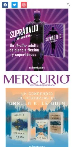 Anteprima del sito Revista Mercurio, media di Spagna per articoli sponsorizzati