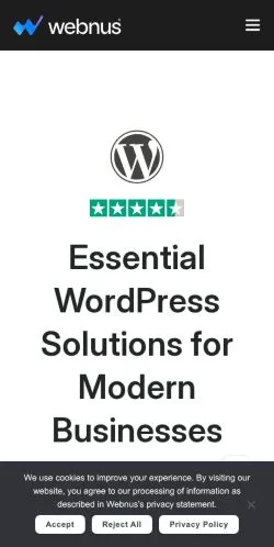Pré-visualização do site Webnus, meio de Estados Unidos para artigos patrocinados