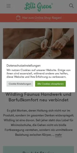 Vorschau der Website Lilli Green, Medium aus Deutschland für gesponserte Artikel