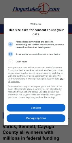 Anteprima del sito Fingerlakes1, media di Stati Uniti per articoli sponsorizzati