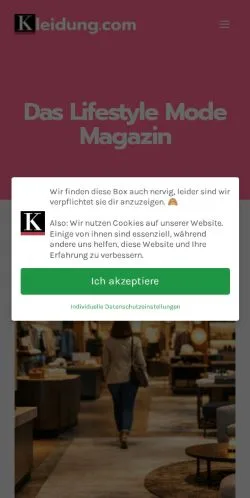Anteprima del sito Kleidung, media di Germania per articoli sponsorizzati
