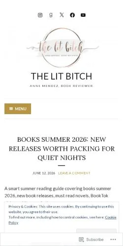 Aperçu du site The Lit Bitch, média de États-Unis pour articles sponsorisés