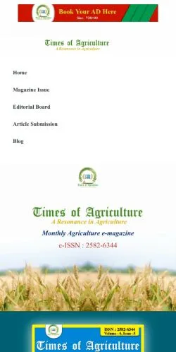 Anteprima del sito Times of Agriculture, media di India per articoli sponsorizzati