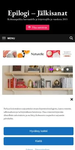Anteprima del sito Epilogi Jälkisanat, media di Finlandia per articoli sponsorizzati
