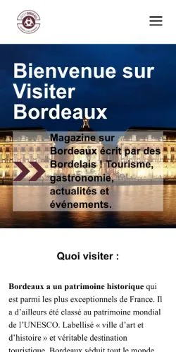 Podgląd witryny Visiter Bordeaux, medium z kraju Francja do artykułów sponsorowanych