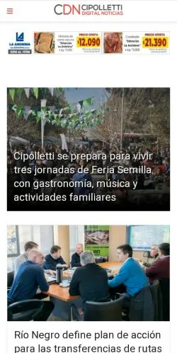 Podgląd witryny Cipolletti Digital Noticias, medium z kraju Argentyna do artykułów sponsorowanych