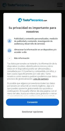 스폰서 기사용 스페인 매체 Todo Mecánica 사이트 미리보기