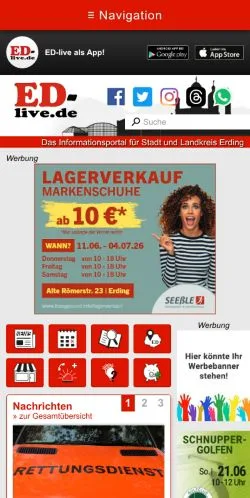 Vorschau der Website ED-live, Medium aus Deutschland für gesponserte Artikel