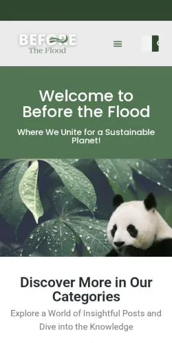 Pré-visualização do site Before The Flood, meio de Estados Unidos para artigos patrocinados