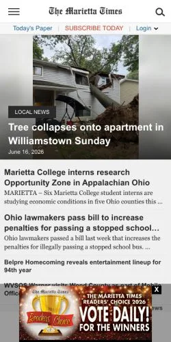 Anteprima del sito Marietta Times, media di Stati Uniti per articoli sponsorizzati