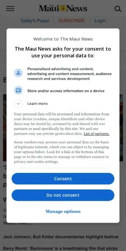 Anteprima del sito Maui News, media di Stati Uniti per articoli sponsorizzati