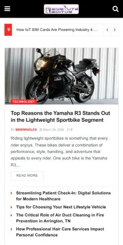 Anteprima del sito Enroute Editor, media di Stati Uniti per articoli sponsorizzati
