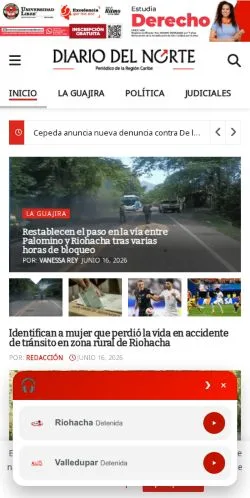 Podgląd witryny Diario del Norte, medium z kraju Hiszpania do artykułów sponsorowanych