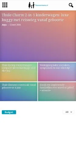 Podgląd witryny Tips Voor Mama, medium z kraju Holandia do artykułów sponsorowanych