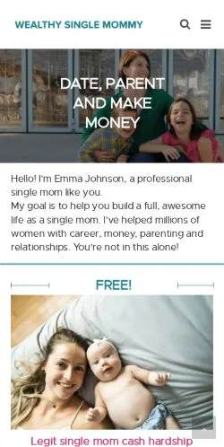 Podgląd witryny Wealthy Single Mommy, medium z kraju Stany Zjednoczone do artykułów sponsorowanych