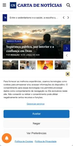 스폰서 기사용 브라질 매체 Carta de Notícias 사이트 미리보기