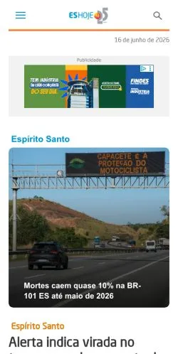 Vorschau der Website Jornal ES HOJE, Medium aus Brasilien für gesponserte Artikel
