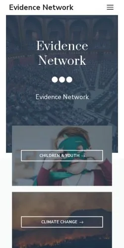 Podgląd witryny Evidence Network, medium z kraju Kanada do artykułów sponsorowanych