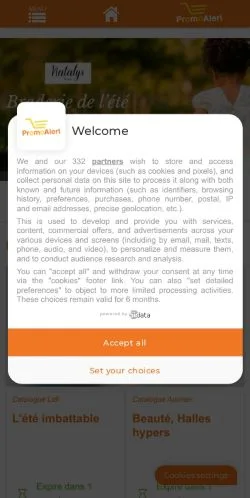 Preview of the Promoalert website, a media outlet in France for sponsored articles