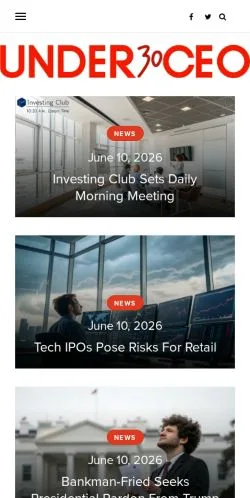 Vorschau der Website Under30CEO, Medium aus Vereinigte Staaten für gesponserte Artikel
