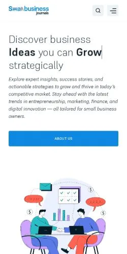 Podgląd witryny Small Business Journals, medium z kraju Stany Zjednoczone do artykułów sponsorowanych
