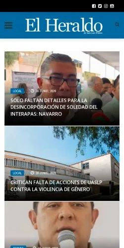 Anteprima del sito El Heraldo SLP, media di Messico per articoli sponsorizzati