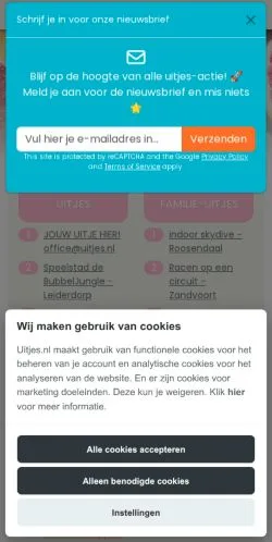 Anteprima del sito Uitjes, media di Paesi Bassi per articoli sponsorizzati