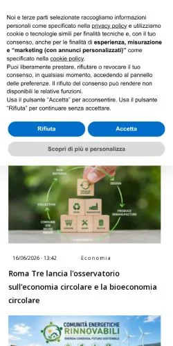 Podgląd witryny Alternativa Sostenibile, medium z kraju Włochy do artykułów sponsorowanych